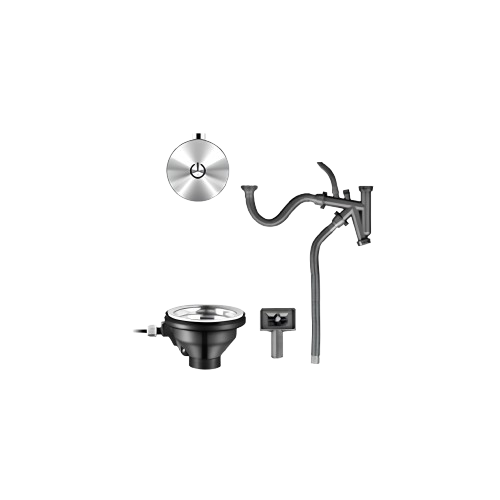 Crauf Kumandalı Otomatik Sifon Seti Tekli Inox Automatic Sink Drain Set Single Bowl
