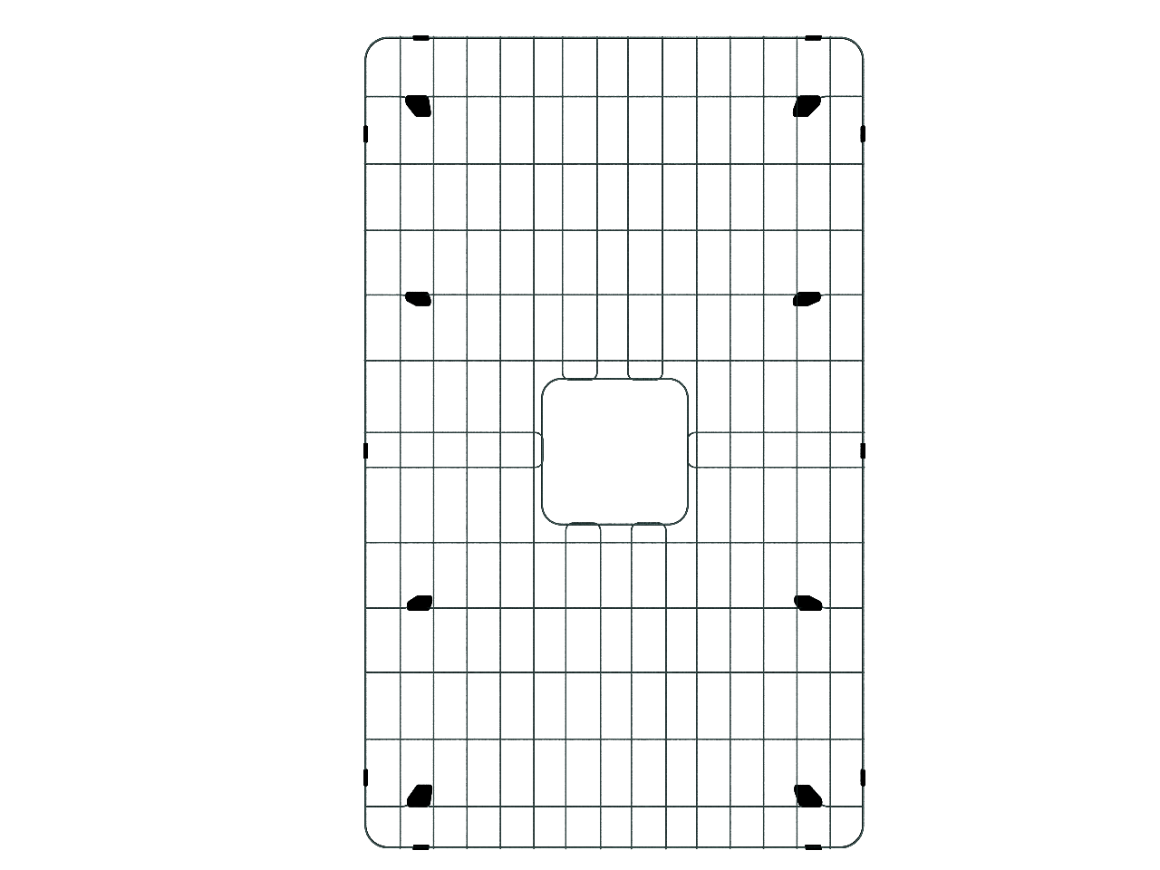 Crauf Workstation Serisi Bottom Grid 6020 Evye Koruyucu Çelik Altlık Aksesuarı