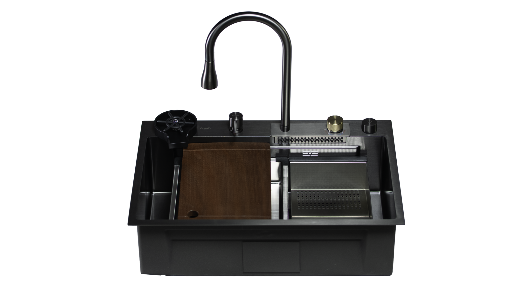 Crauf Dolce Vita Pro Kitchen Sink 75cm 6375 Dark Graphite Gunmetal Mutfak Evyesi Lifestyle Görseli