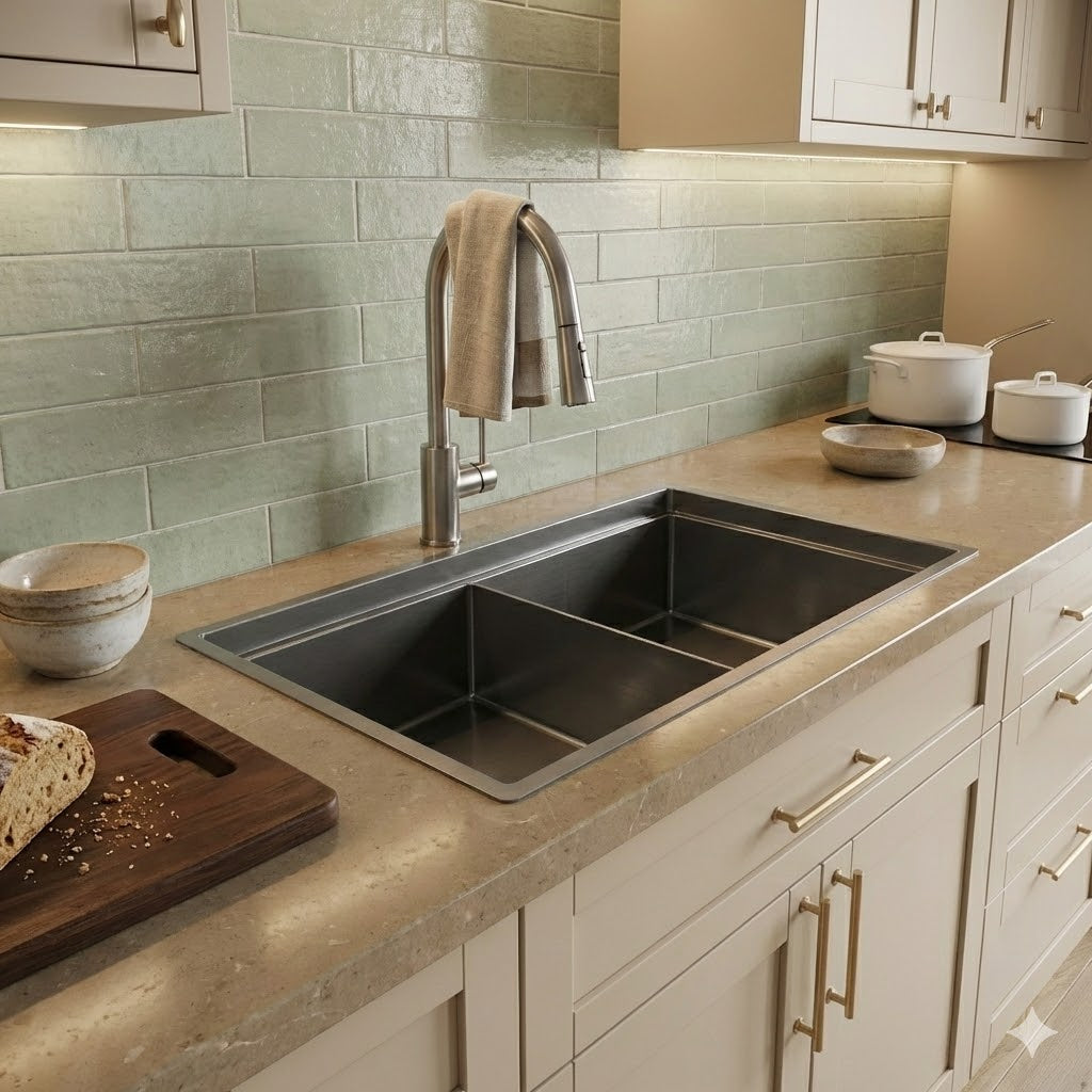 Crauf Vertice Kitchen Sink Mutfak Evyesi Mutfak İçi Lifestyle Görseli