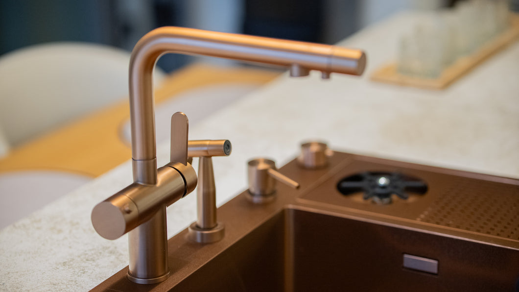 Crauf Lusso Station Pure Kitchen Sink Faucet 4040 Lifestyle Mutfak Görünümü