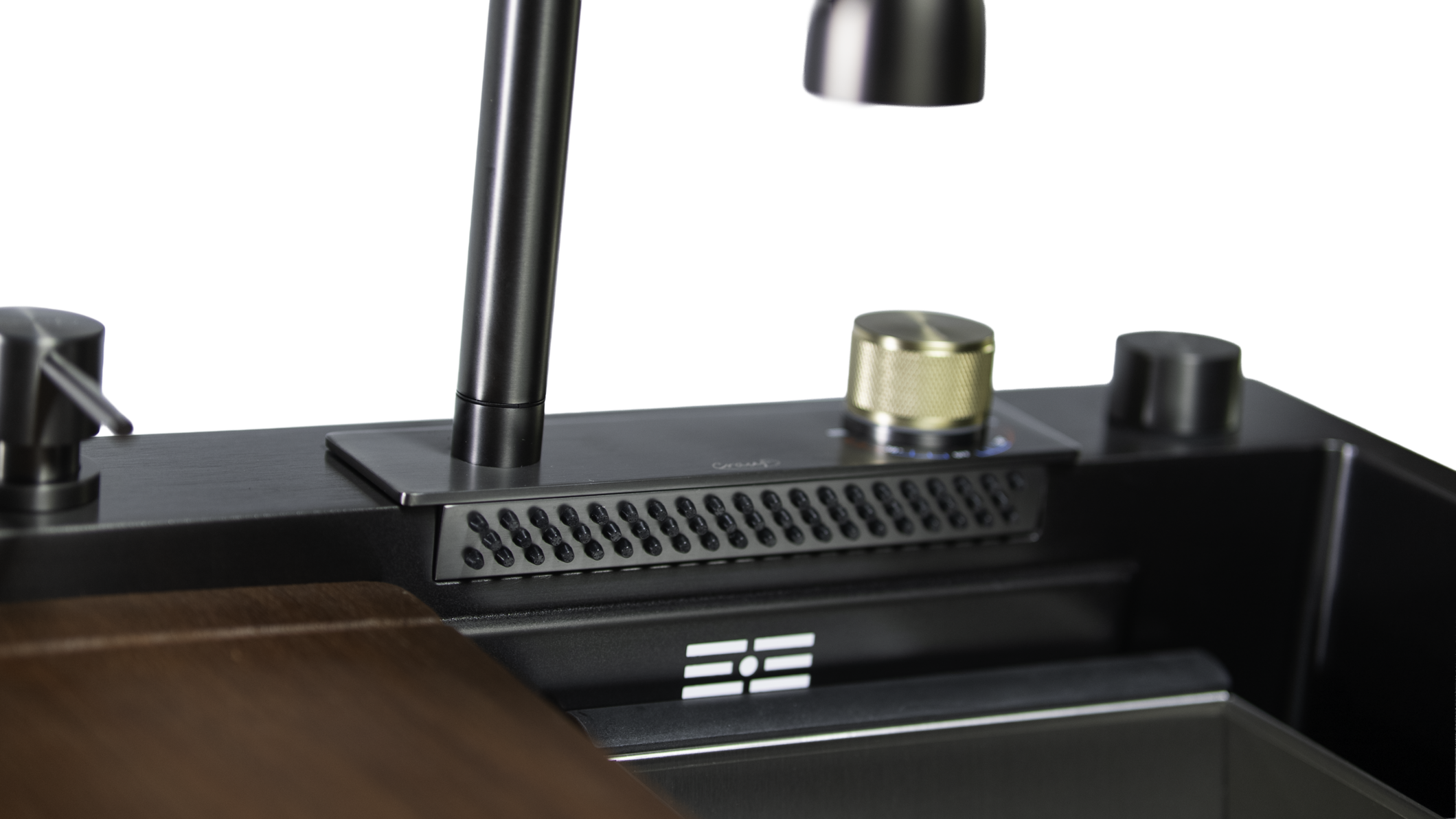 Crauf Dolce Vita Pro Kitchen Sink 75cm 6375 Dark Graphite Gunmetal Detay Görseli