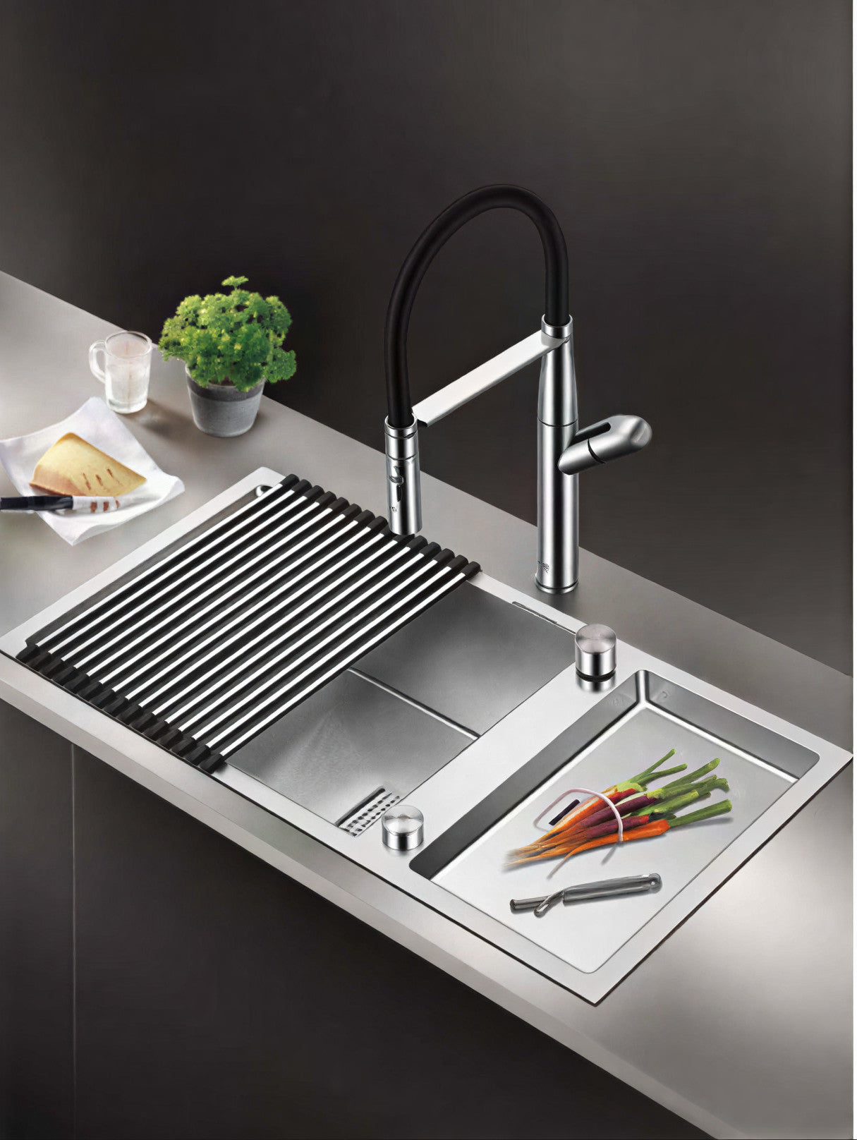 Crauf Lusso Grand Kitchen Sink 82cm 1085 Mutfak Evyesi Mutfak İçi Lifestyle Görseli
