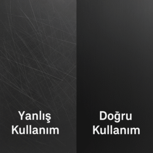 mutfak evyesi ve mutfak bataryasinda yanlis kullanimi gosteren gorsel